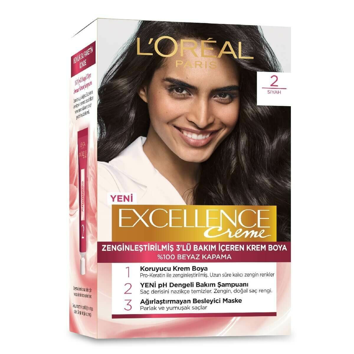 L'oreal Paris Excellence Creme Saç Boyası 2 - Siyah